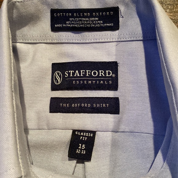Stafford Essentials Oxford Button Down Shirt - Picture 2 of 3